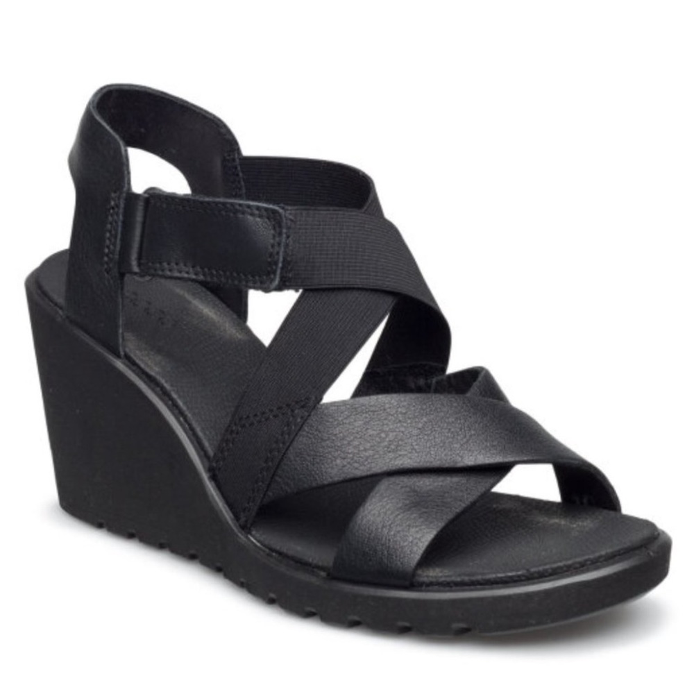 ECCO Freja 3” Wedge Strap Sandals ~ 37 EU, 6 - 6.5 US
